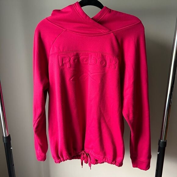 Reebok XL Hooded Red Sweatshirt with Tie Waist - Picture 1 of 6
